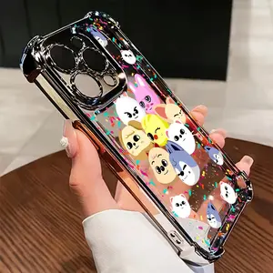 Cartoon Stray Cute Children's Phone Case Compatible with iPhone 16 15 14 13 12 11 Pro Max X XR XS MAX 8 24 Plus Shockproof Transparent Soft Back Cover