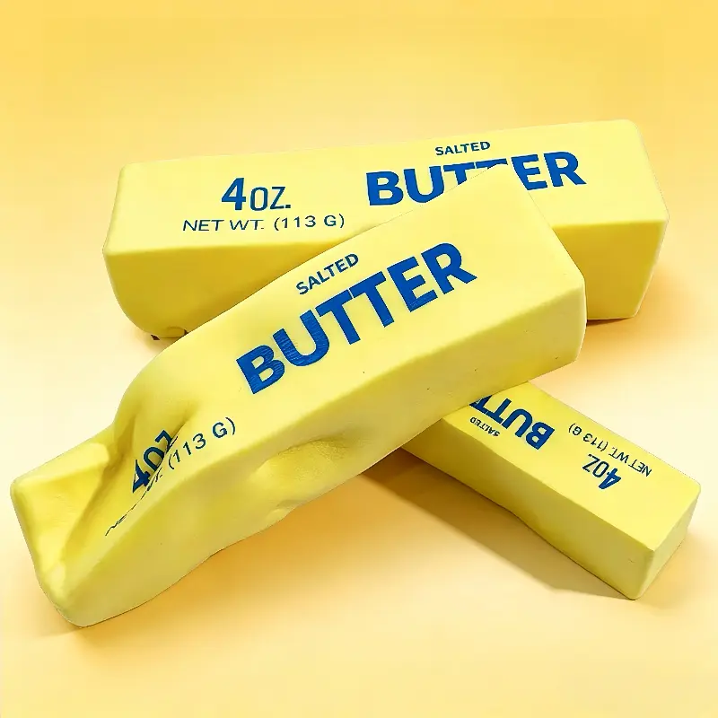 Giant Butter Bar Squishy Toy - Super Moist Slow Rebound Squeeze Stress Ball, Realistic Butter Stick Decompression Toy for Adults & Kids