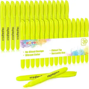 Highlighters Bulk-Quick-Dry No Bleed Markers For Office, Classroom, School Supplies For Adults, Kids, Teachers, Students (Yellow, 30)