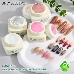 Nailpop Non-Stick Extension Gel Perfect for Nail Art Easy to Sculpt 3D Carving DIY Friendly Removable Fast-Drying Suitable for Beginners and Professionals