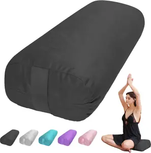 Yoga Bolster Pillow for Restorative & Yin Yoga - Meditation Pillow with  Cover - Rectangular