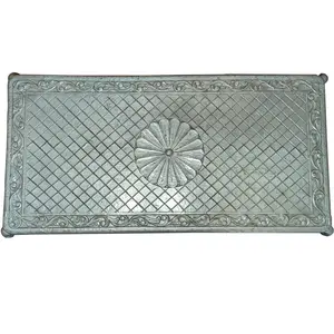 Vintage Hand Carved Metal Cladded SIlver "Maharaja" Coffee Table