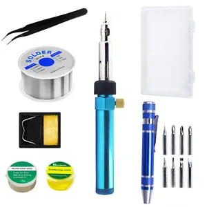 Professional Portable Gas Soldering Iron Set, Includes Solder Wire, Tweezers, Rosin, Solder Paste, Precision Screwdriver, DIY Enthusiasts