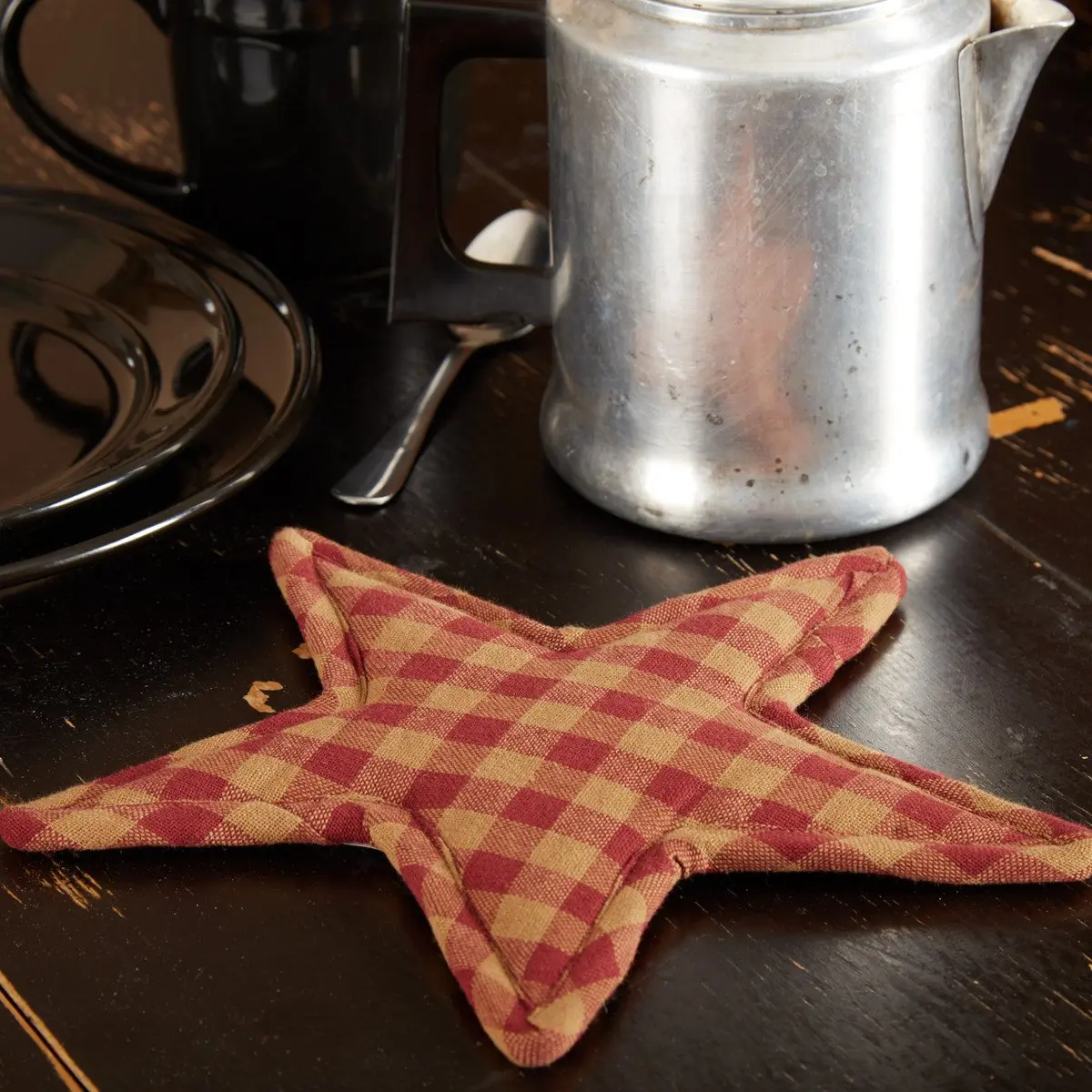 Burgundy Star Trivet