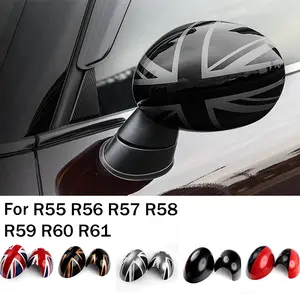 2026 New Rearview Mirror Cover Wing Side Outdoor Rear View Mirror Caps Case Trim Sticker For Mini Cooper One/JCW R55 R56 R57 R58 R59 R60 For Your Cars