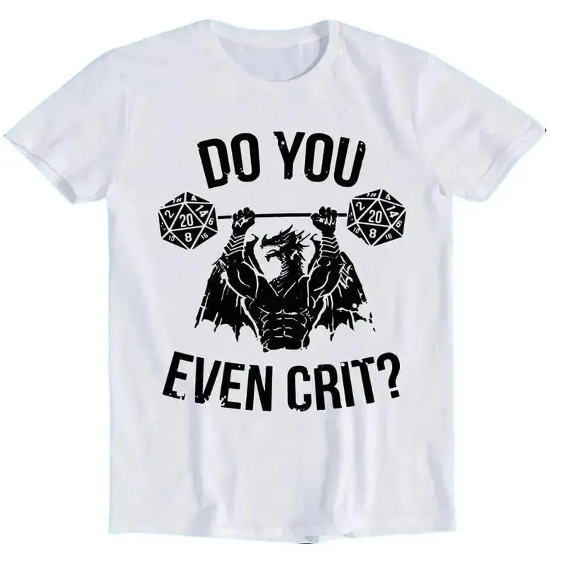 Do You Even Crit GYM Master Ancient Swole'd Dragon DnD D20 Dice Funny Art Drawing Gamer Anime Cult Meme Movie Music Gift Tee T Shirt