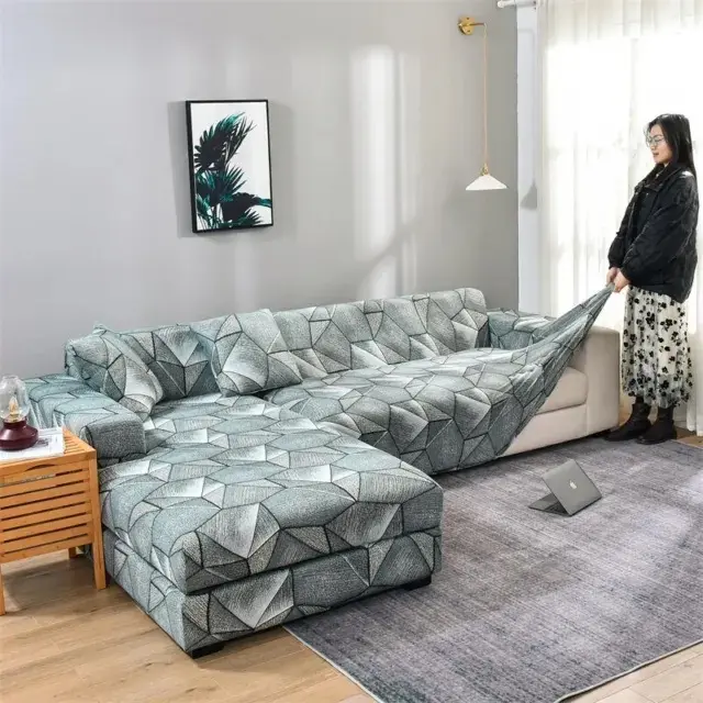 Sectional Couch Covers Printed Sofa Covers Stretch Slipcovers for Living Room