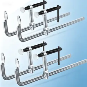 Drop Forged Steel Bar Clamps, Heavy Duty Welding Clamps 450 Lbs Load Force, 12 Inch Clamps with 3 Inch Throat Depth, Reusable Pressure Clamps for Woodworking, Metalworking