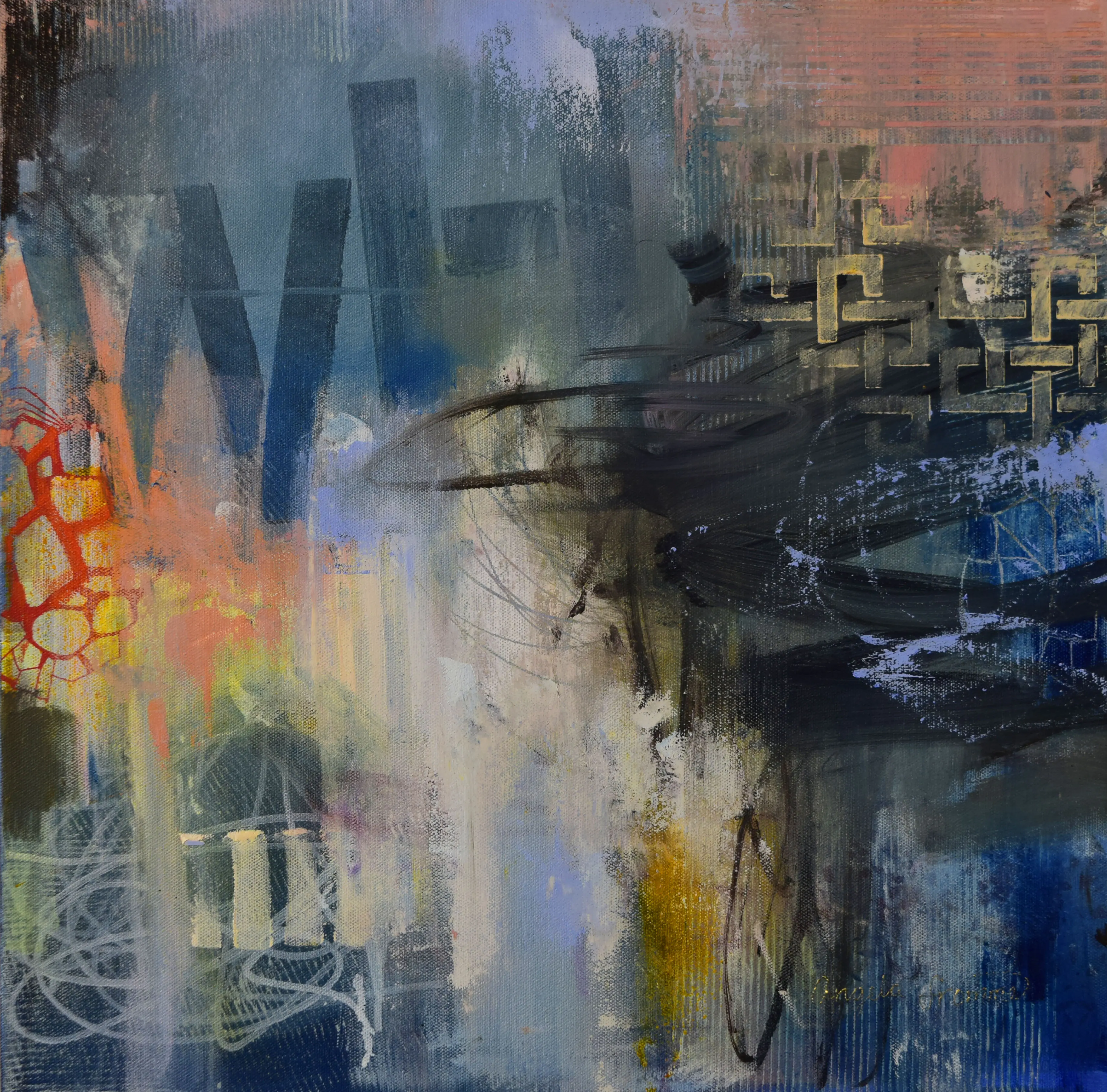 12x12" abstract "What does it all mean"