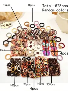 528 Pieces Hair Accessory Set, Cute Clips and Bands, Princess Style, Perfect Gift for Back-To-School Season, Multiple Styles Available