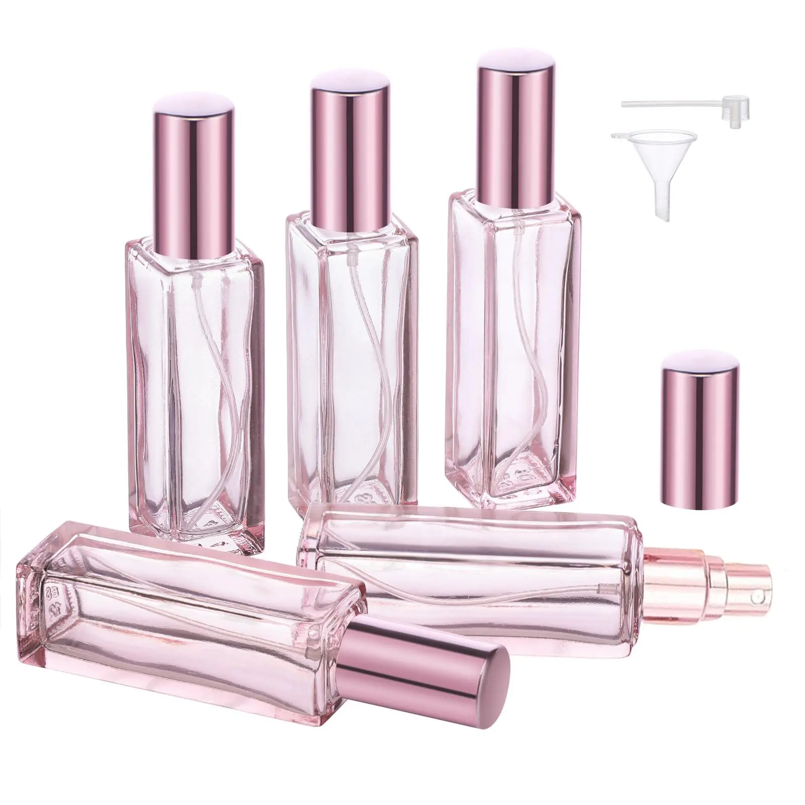 Portable Perfume Bottle Set, 5pcs/set Perfume Bottle, Perfume Dispenser Bottle with Funnel, Makeup Tools for Women, Refillable Reservoir, Versatile Dispenser Bottle, Refillable Design