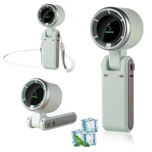 2026 Popular Portable Handheld Turbo Fan, high-capacity battery-5 Gear Wind 3 IN 1 Rechargeable, Up to 6H Working Hours, Air Turbo Tech Cooling for Outdoor/Travel/Working