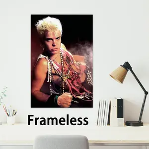 Poster Modern art 2D poster, rock suitable for (2) bedroom living room decor. B-Billy Vibrant colors, clear images ideal for singer home office I-Idol decor.