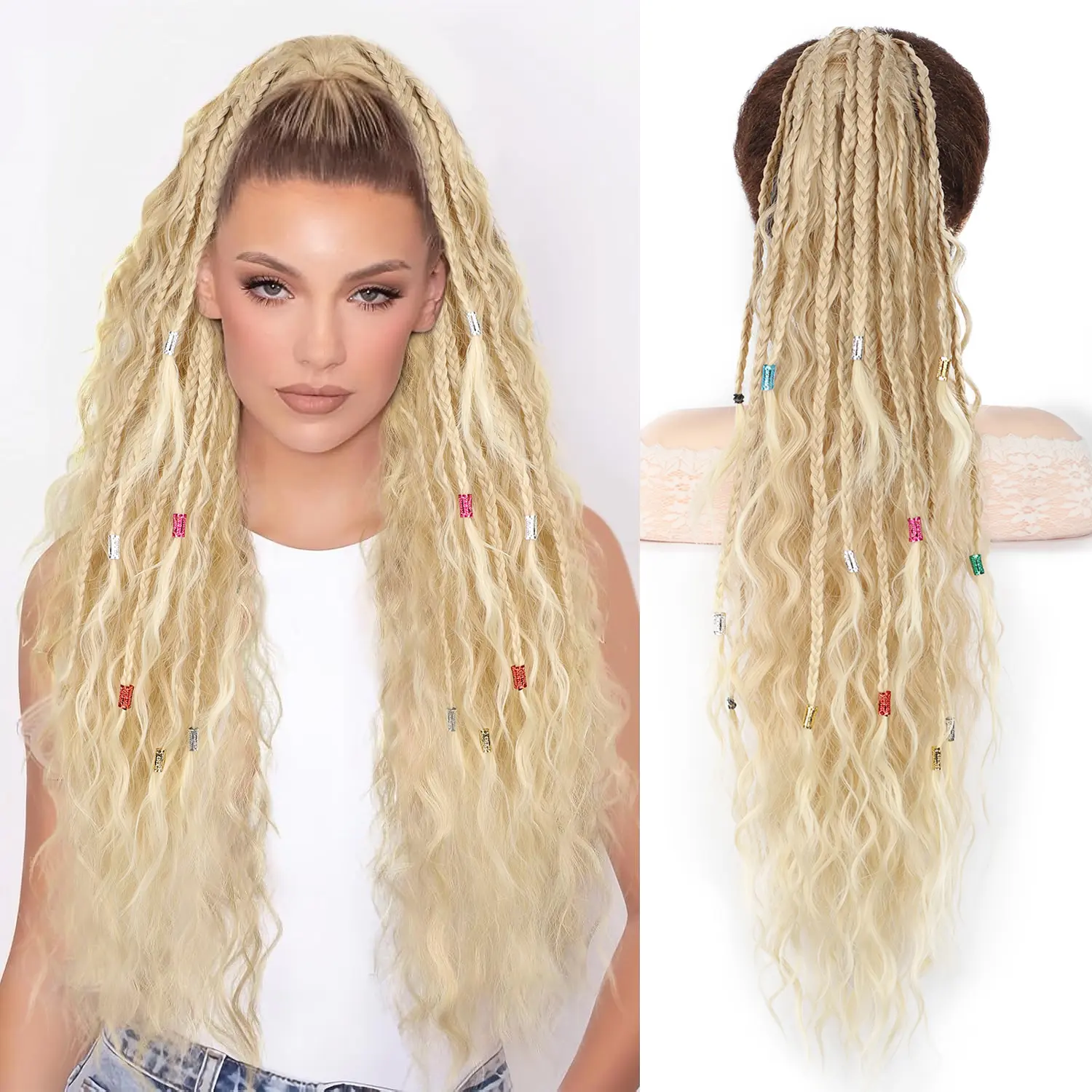 Ombre Blonde with Braids 30IN 