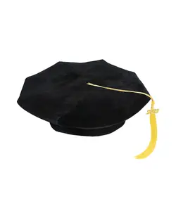 Deluxe Doctoral Graduation Tam with Tassels  in Various Colors and Styles (4/6/8 Sided)