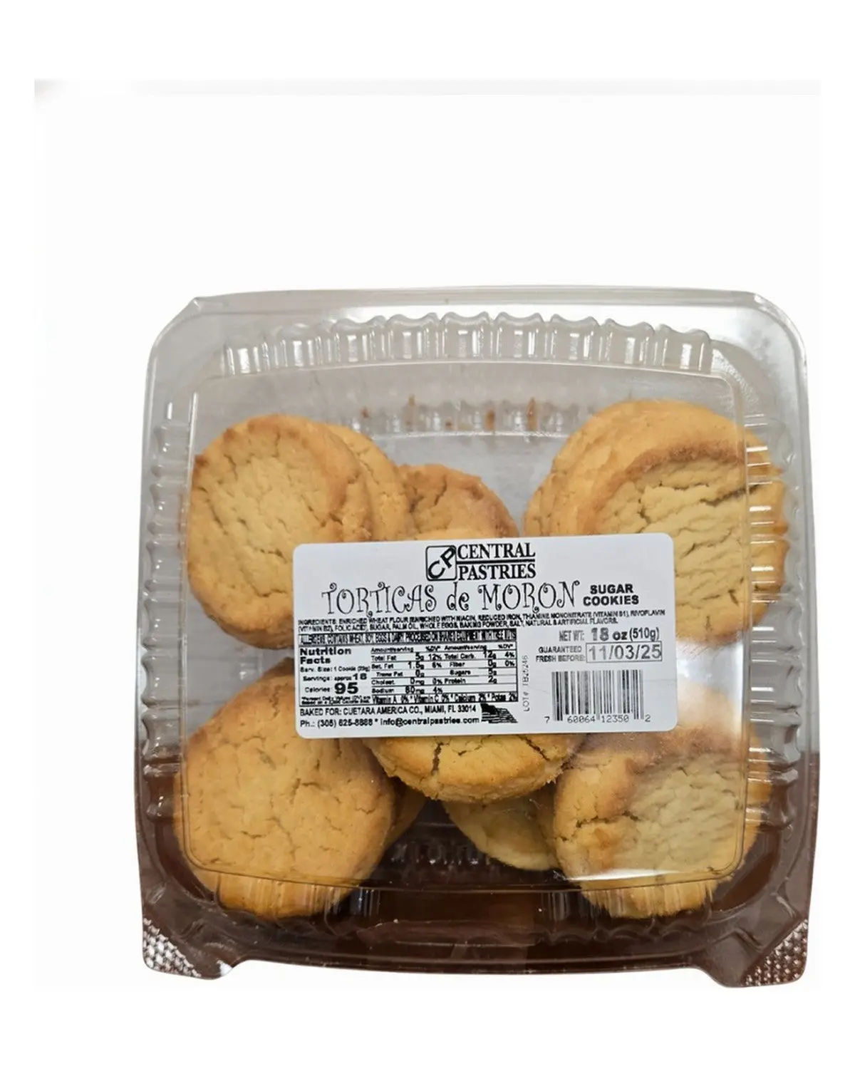 Central Pastries Original Cuban Biscuits (Torticas De Moron), 18oz Large Pack, Crispy Texture, Authentic Taste, Genuine Flavor, Delightful Snacks Treat, Perfect for Sharing