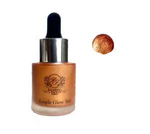 Alluring Faces Liquid Highlighter Simple Glow 360 Tropical Bronze 13.5ml Vegan Cruelty Free Body Shimmer Concentrated Elixir