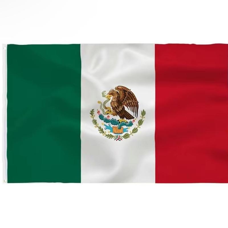 Mexico Flag 3x5 Foot- Mexican National Flags Indoor/Outdoor  with Vivid Color Brass Grommets Decorations