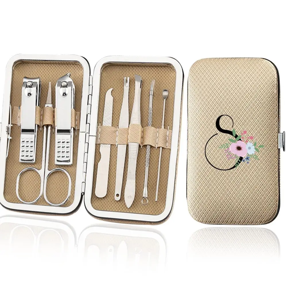 8 PCS Stainless Steel Nail Clippers Set, Nail Cutter for Professionals, Nail Care Tools with PU Leather Storage Box, Multifunctional Household Manicure Pedicure Kit