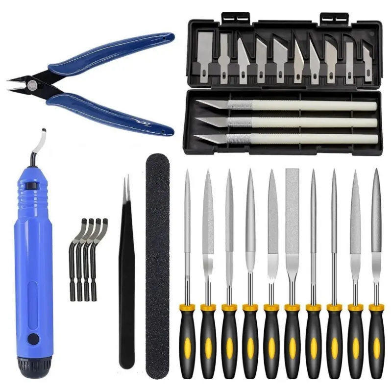 32 piece 3D printing tool kit, model deburring, trimming and polishing tools, 3D printer accessories, suitable for plastic models, Gundam, scale models and handmade production
