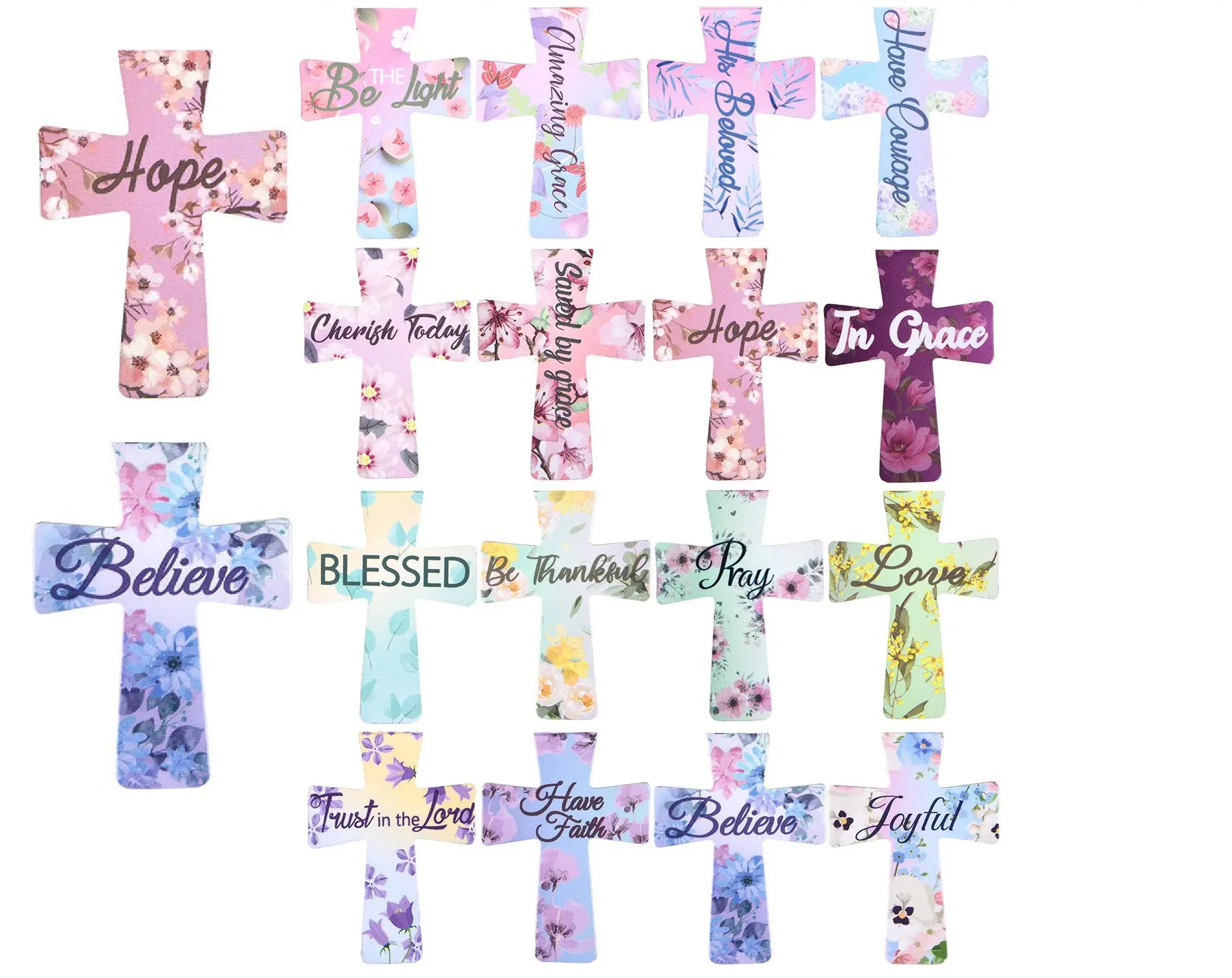 48pcs Magnetic Bookmark Cross Bookmark Reading Bookmark Inspirational Book Page Markers Magnetic Clip Bookmark with Motivation Quotes Religious Gift f