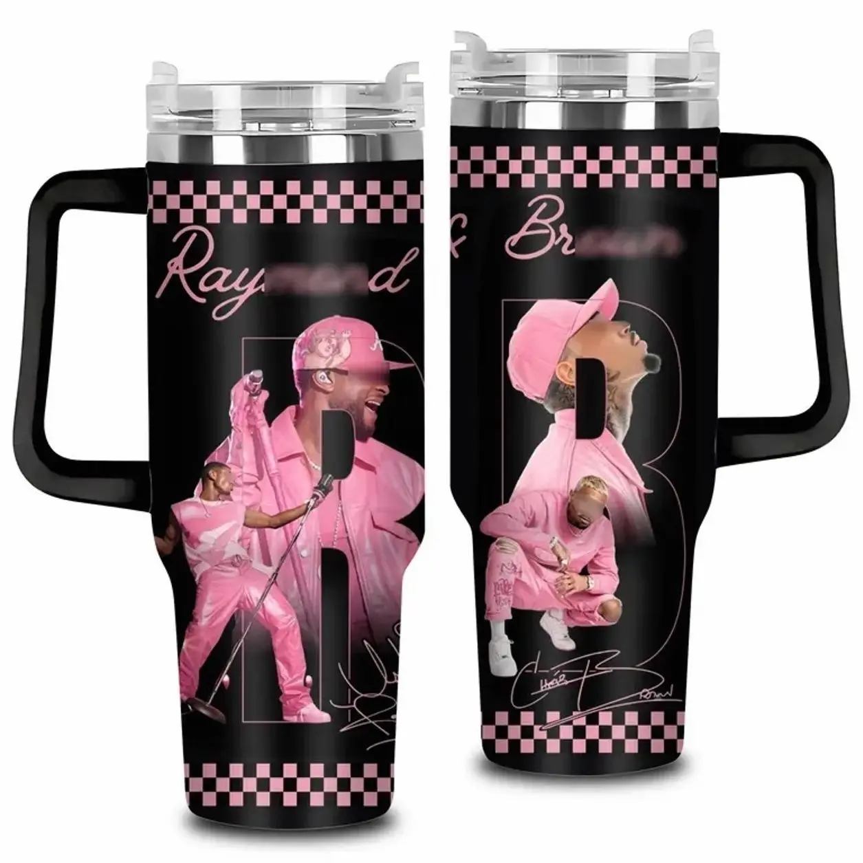 The R&B Tour 2026 Vintage Music Aesthetic 40oz & 20oz Stainless Steel Tumbler with Handle – R&B Fan Insulated Mug V2, Tour Style Cup, Retro Urban Design, Leakproof Travel Gift