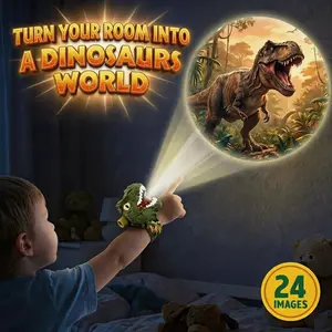 Kids Dinosaur Projection Watch | Digital Watch with 24 Realistic Dino Projector, Let Your Kid Dive Into Dinosaur World