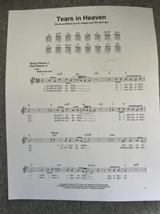 Eric Clapton Signed Autographed "Tears In Heaven" Music Sheet w/COA