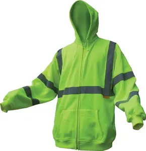 Boston Industrial Class III Hooded Sweatshirt High Visibility Reflective Hoodie