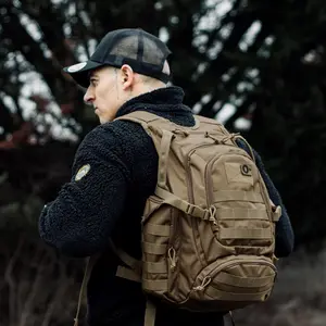 Mardingtop 25L Classic Tactical Military Casual Backpacks with Molle system webbing design for men Hiking Camping Traveling Motorcycle. Functional Storage Bag, Large Capacity Sports Shoulder Gym Bag outdoor multifuntional backpack school durable gear