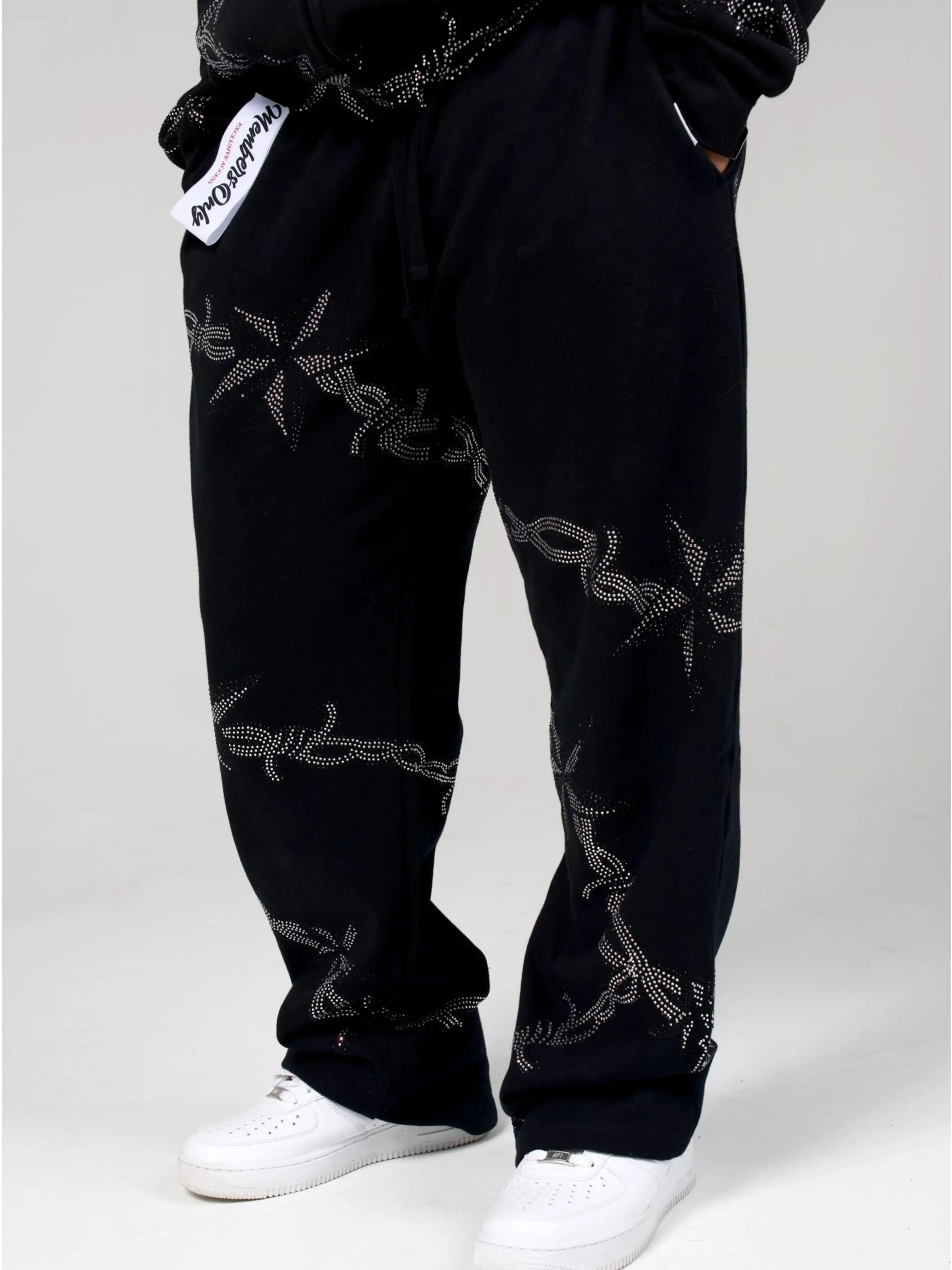 Barbwire Rhinestone Sweats