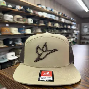 7 Panel Logo Hat - Brown/Khaki