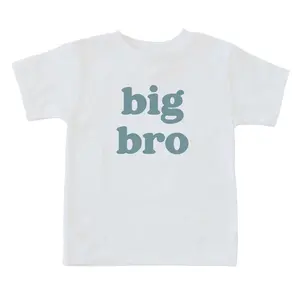 Big Bro Graphic Tee White Shirt, Funny Brother Announcement Tee for Men Women, Vintage Style Cotton Graphic Tee, Family Matching Gift, Classic Retro Sibling Gift Idea Summer Top