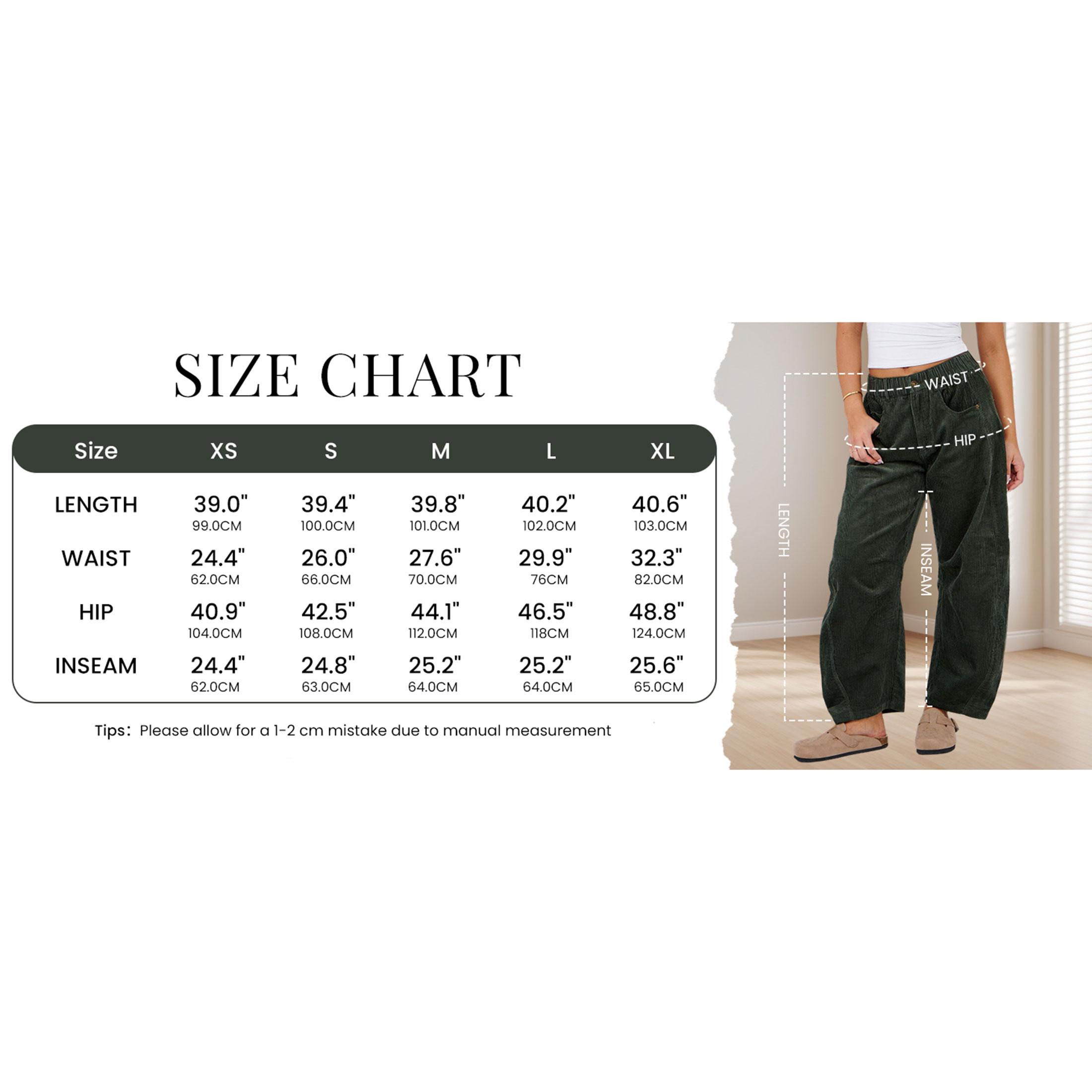 Corduroy Barrel Pants for Women Cord Pants Mid-Rise Wide Leg Baggy Trousers with Pockets Vintage Style Fall Winter 2026 Spring Summer Loose Fit Pant SpringStatements