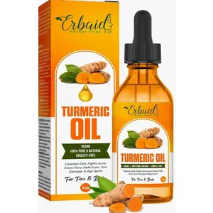 Turmeric Oil – Dark Spot Facial Serum for Face & Body – Natural Skin Brightening Serum & Hyperpigmentation Treatment – Turmeric Glow Serum Cleanses, Fights Acne, Evens Tone, Scars – for All Skin Types