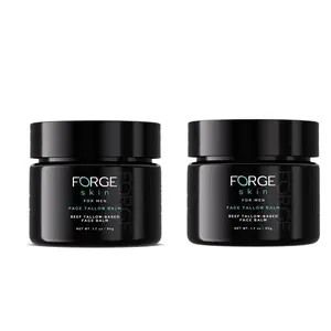 2pcs Forge Skin Wrinkle Defense Beef Tallow Balm for Men [TALLOW-BASED] Moisturizer for Face Hydration - Hydrating Anti Aging Skin Cream - Natural Facial Skincare Lotion with Essential Oils