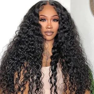 9×6 HD Transparent Lace Wigs Glueless Wigs Human Hair Pre Plucked Jerry Curly Pre Cut Human Hair for Women 180% Density Lace Front Wigs Human Hair Wigs