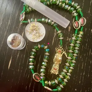 Santa Muerte Money Rosary Ritual Bundle – Abundance & Road Opening