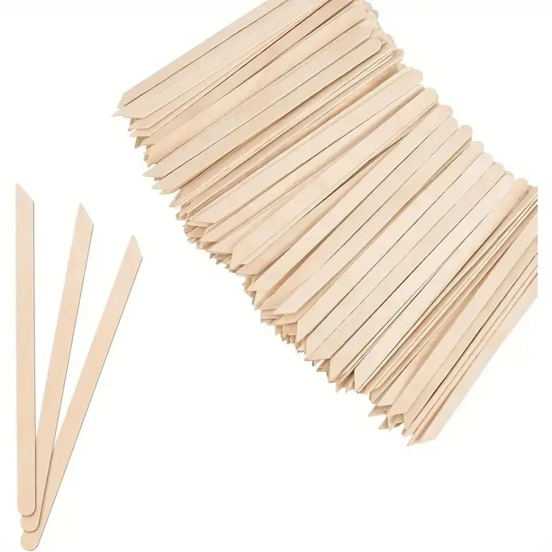 Wooden Waxing Stick for Eyebrow Hair Removal & Crafts, Durable Smooth Texture, Ideal for DIY Projects, Natural Wood Design