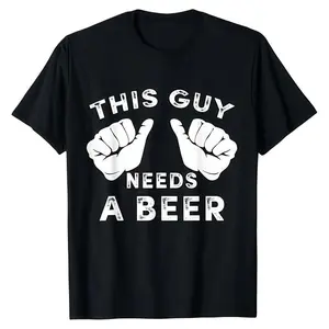 This Guy Needs A Beer - Funny Mens Drinking Gift T-Shirt Golf Gift For Men and Women Playful Design Ideal for Golf Outings and Casual Wear