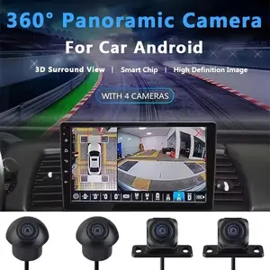 Ahd 1080P Car Camera, 360° Panoramic Reverse Camera, Surround View Imaging, Compatible with Android Car Systems, Abs Enclosure