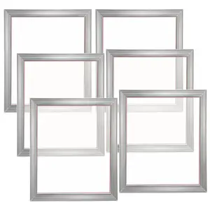 VEVOR Screen Printing Kit, 6 Pieces Aluminum Silk Screen Printing Frames, 16x20inch Silk Screen Printing Frame with 110 Count Mesh, High Tension Nylon Mesh and Sealing Tape for T-shirts DIY Printing Decor Photo