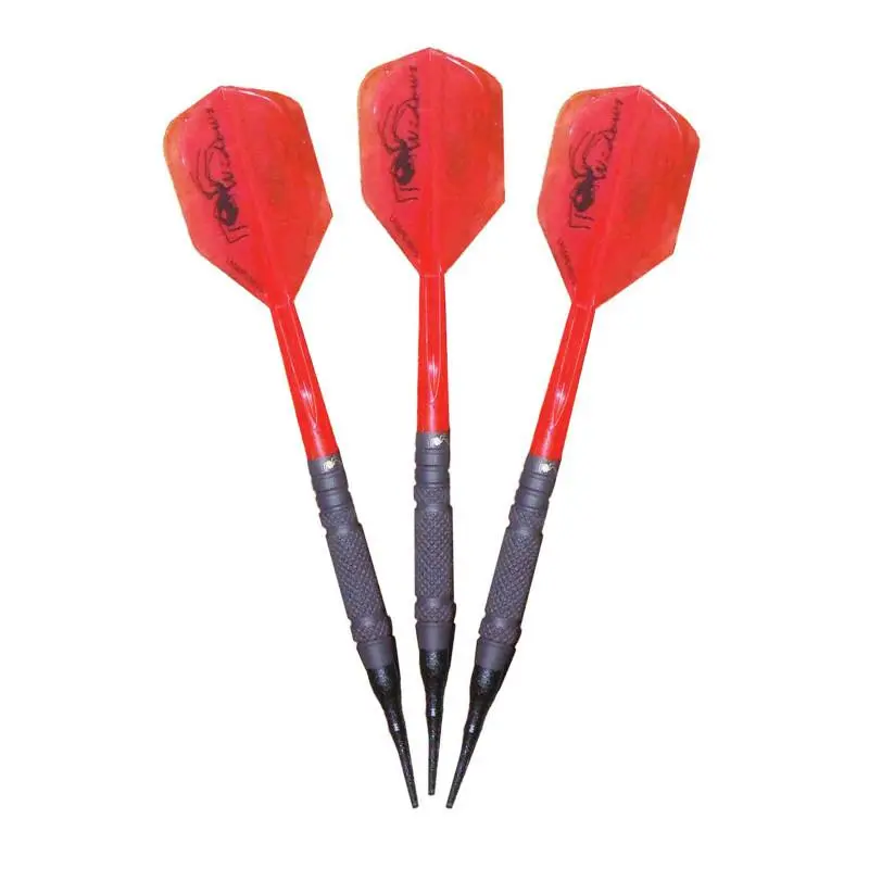 Laserdarts Black Widows 90% Tungsten Soft Tip Darts Knurled Barrel 16 Grams