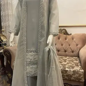 NEW DESIGN | Pure Khaddi Organza Handwork Gown Set