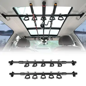 Hikeen Fishing Rod Holder for Car, Vehicle Fishing Pole Holder Roof Rack Inside,5 Rod Capacity, Heavy Duty Adjustable 29-48 Inch, Fishing Rod Carrier Pole Storage for SUV, Wagons, Van TikTokShopBlackFriday