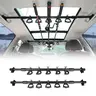 Hikeen Car Roof Fishing Rod Holder, Heavy-Duty Metal & Rubber Rod Rack, Adjustable 29-48" Fits SUVs, Vans & Wagons, Holds Up to 5 Rods, Secure No-Slip Mount