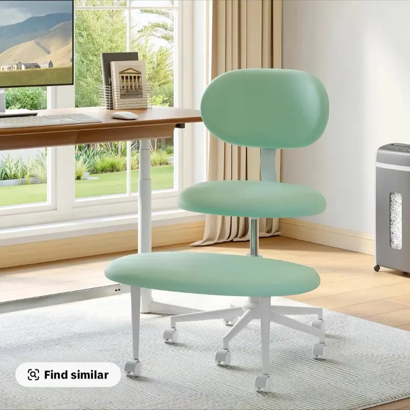 ￼ 【Deal】Nost & Host Egg-Shape Ergonomic Cross-Legged Swivel Chair - Adjustable Height, Back Support, Versatile for Home & Office Use, 360-Degree Swivel, Memory Foam Cushion, 5 Durable Casters