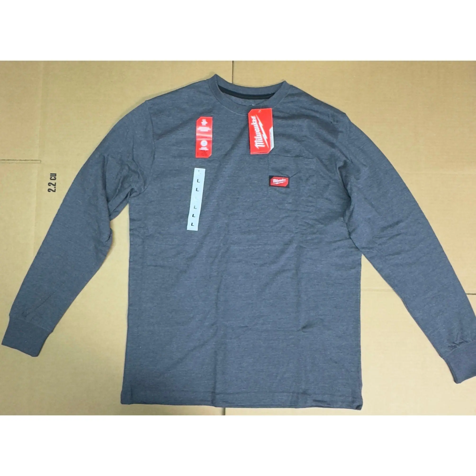 Milwaukee Grey Long Sleeve Tshirt 602G (Buyers Choice L-XL)
