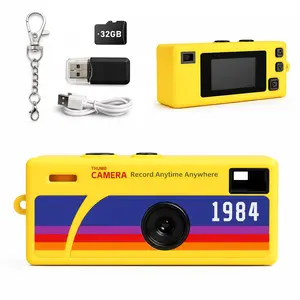 Compact Thumb Camera with 32GB Memory Card and Reader, Keychain Camera, Wearable Recorder, Portable Camera, Student Outdoor Sports Camera, Kids Video Pocket Camera, Rechargeable