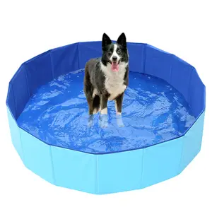 PVC Dog Pet Bath Pool Collapsible Dog Pet Pool Bathing Tub Kiddie Pool Doggie Wading Pool for Puppy Small Medium Large Dogs Cats and Kids